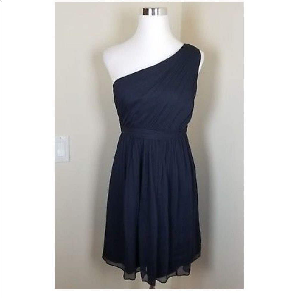 J CREW “Kylie” One Shoulder Chiffon Dress